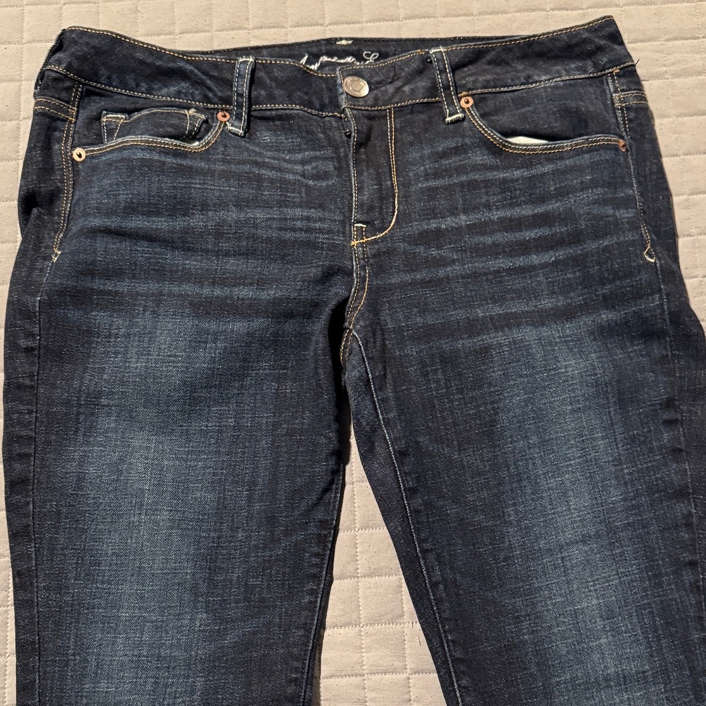 American Eagle Outfitters Skinny Kick Dark Wash Jeans - Picture 3 of 8